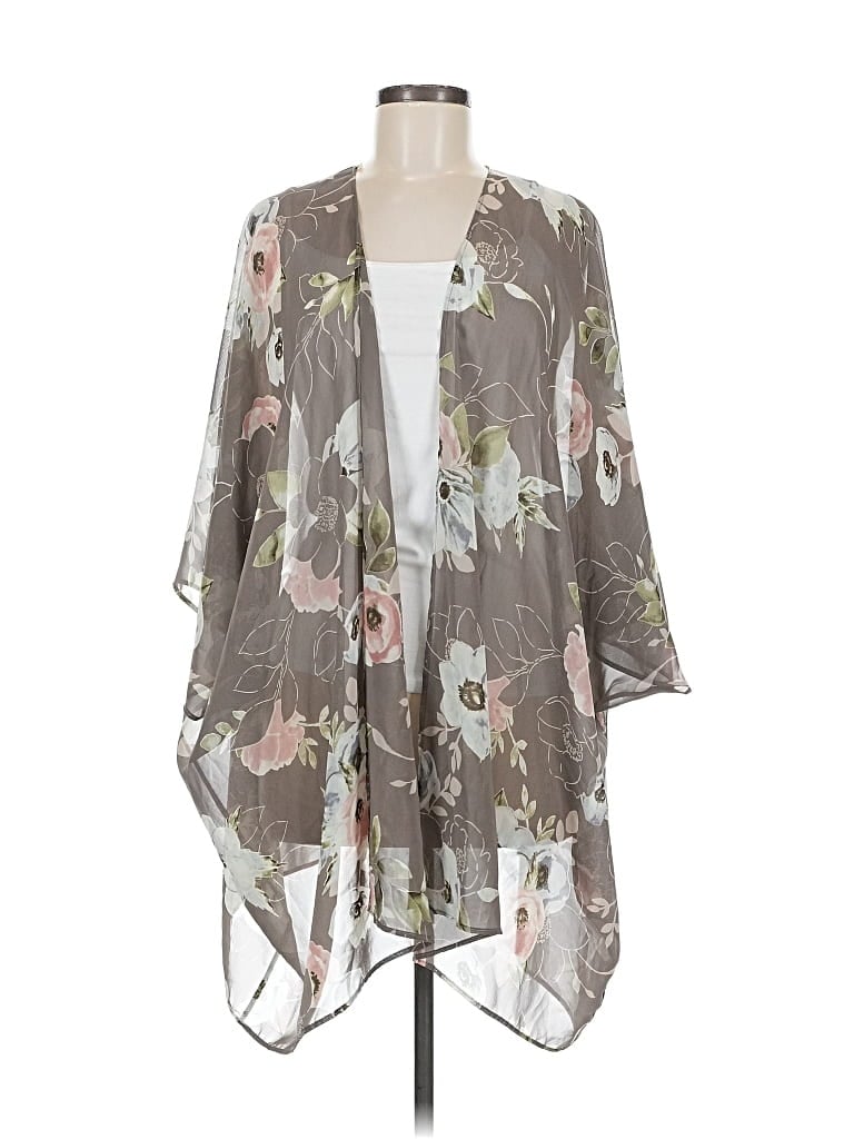 Pre-owned Emerald Kimono In Gray