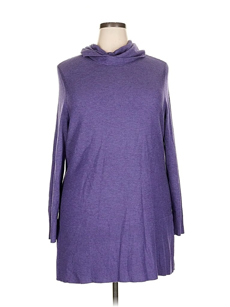 ADRIENNE VITTADINI Pre-owned Turtleneck Sweater In Purple