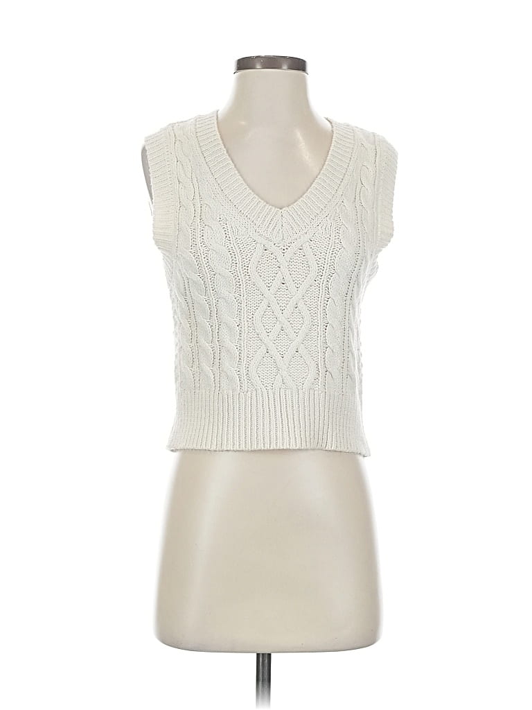 Pre-owned Aerie Sweater Vest In White