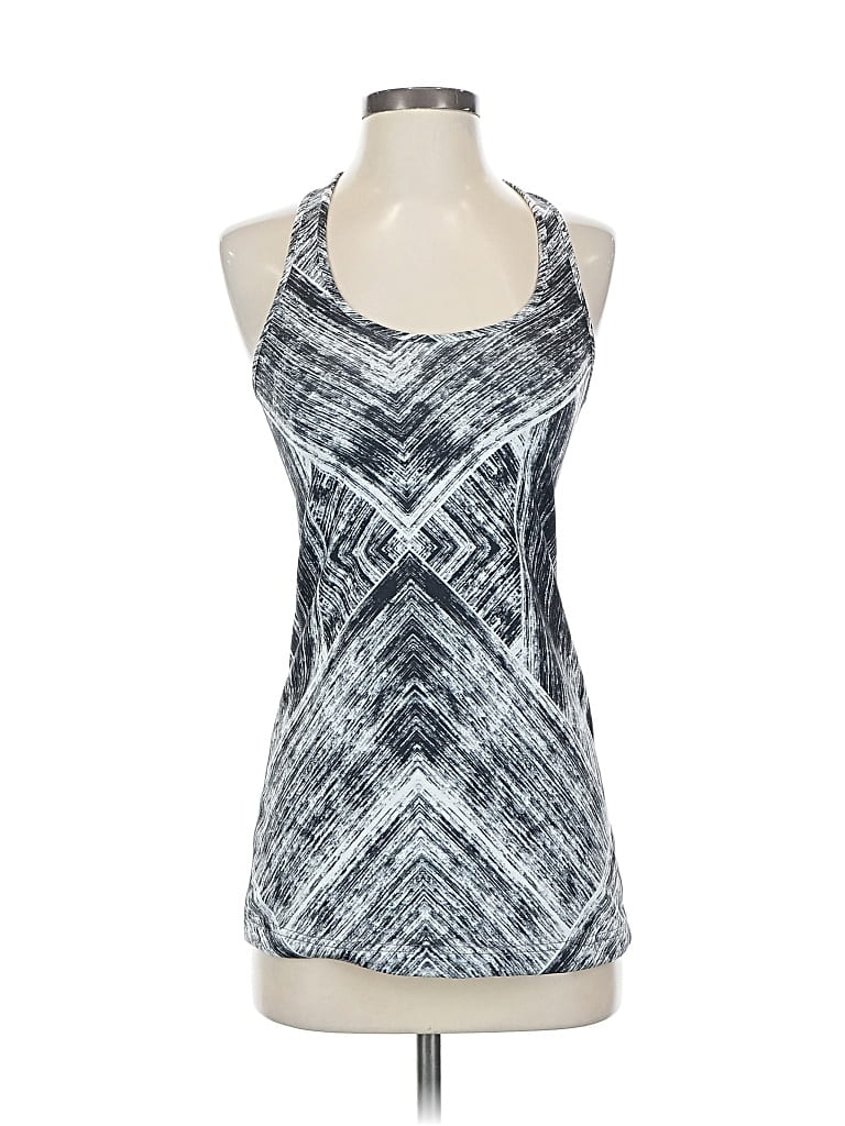 Pre-owned Lululemon Athletica Tank Top Silver Halter Neckline Tops