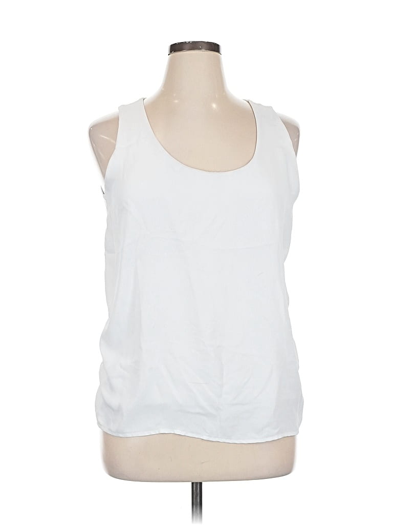 Click to view more detailed imagery on our partner's website Pre-owned Ann Taylor Sleeveless Top White Scoop Neck Tops