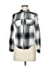 Maurices Plaid Silver Long Sleeve Button-Down Shirt Size M - photo 1