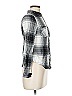 Maurices Plaid Silver Long Sleeve Button-Down Shirt Size M - photo 4