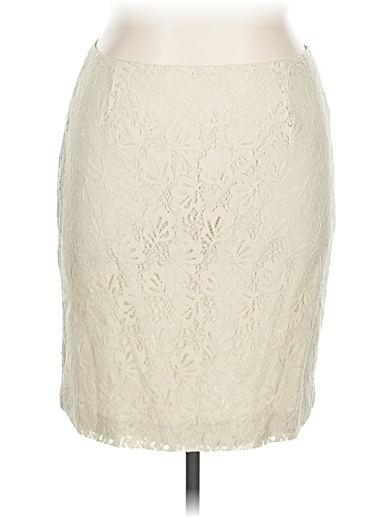 Pre-owned Coldwater Creek Formal Skirt In White