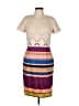 Weston 100% Polyester Color Block Tan Cocktail Dress Size 10 - photo 1