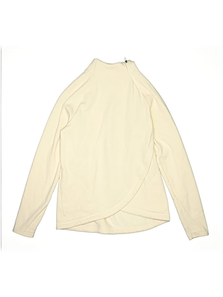 Pre-owned Athleta Girl Kids' Turtleneck Sweater In White