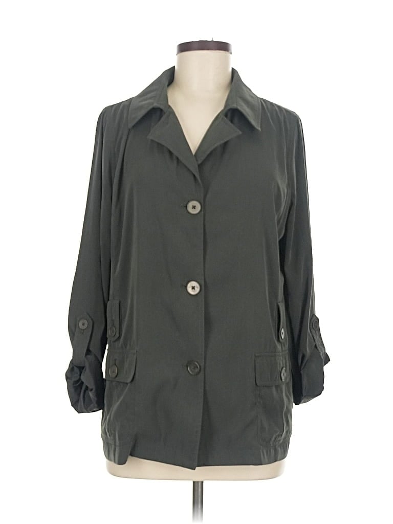 Pre-owned Dana Buchman 3/4 Sleeve Blouse In Gray