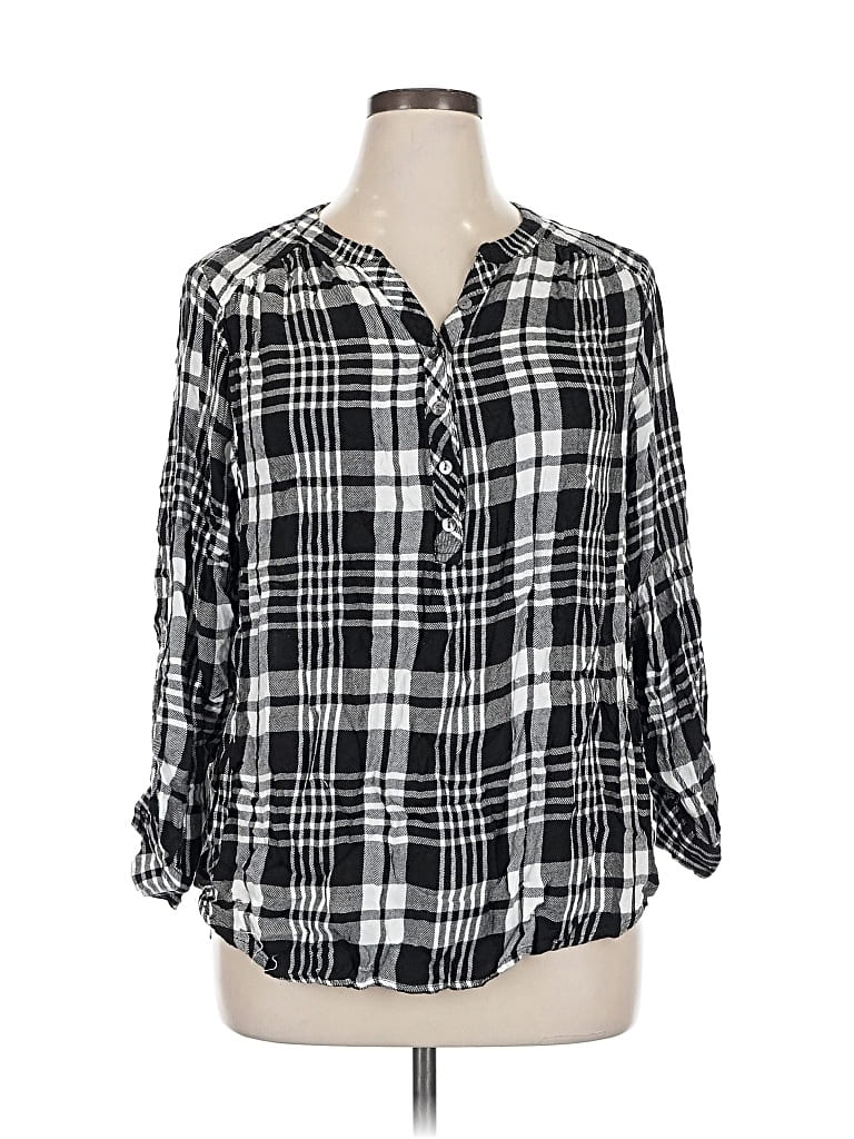 Pre-owned Jane And Delancey 3/4 Sleeve Blouse In Black