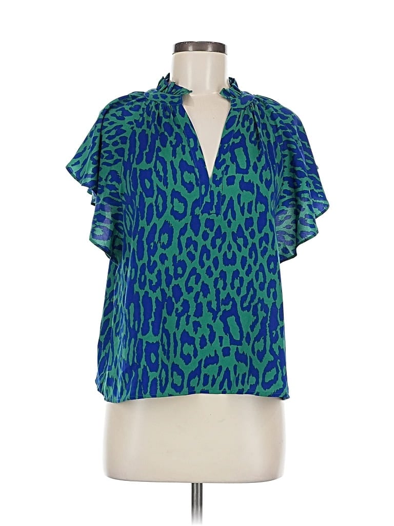 Pre-owned Soho Short Sleeve Blouse In Blue