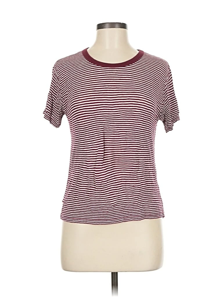 Pre-owned John Galt Short Sleeve T-shirt In Burgundy