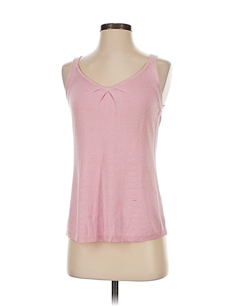 Pre-owned Eileen Fisher Sleeveless Top Pink Sweetheart Neckline Tops