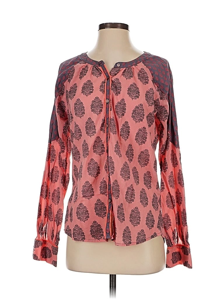 Pre-owned Sundance Long Sleeve Blouse In Red