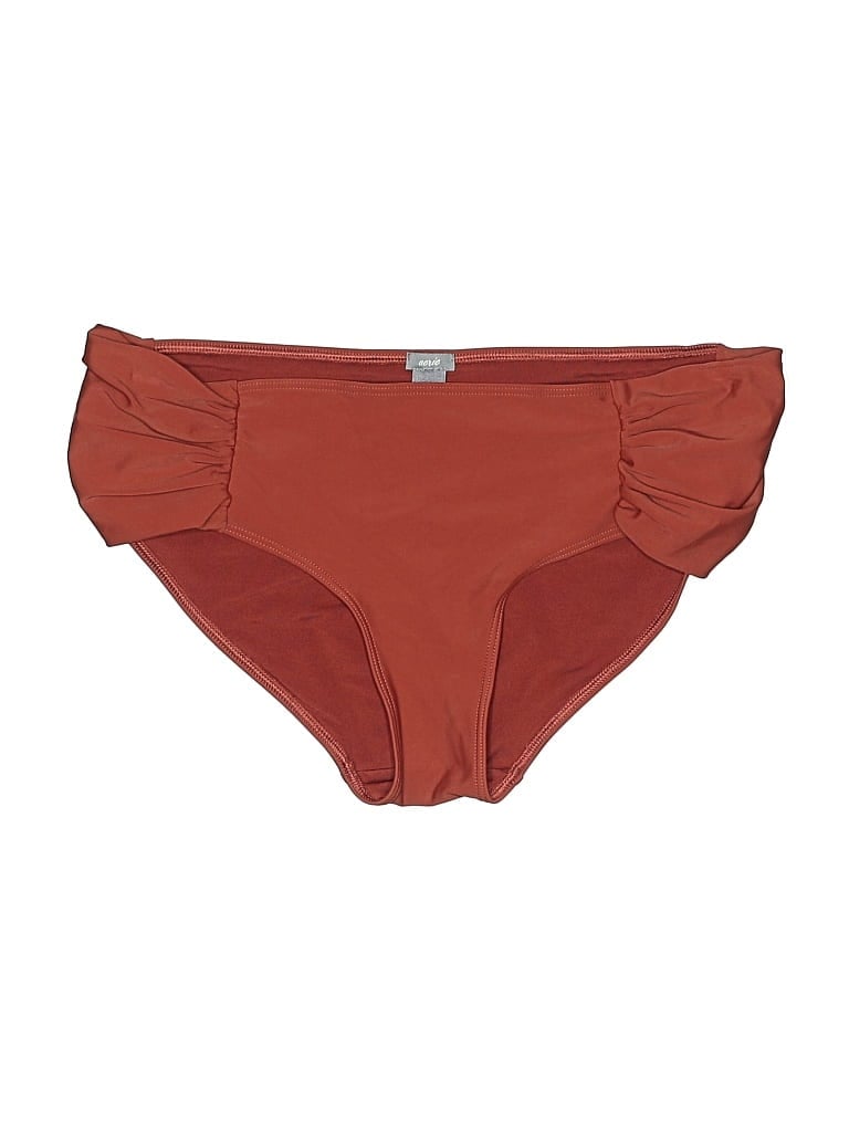 Pre-owned Aerie Swimsuit Bottoms In Burgundy
