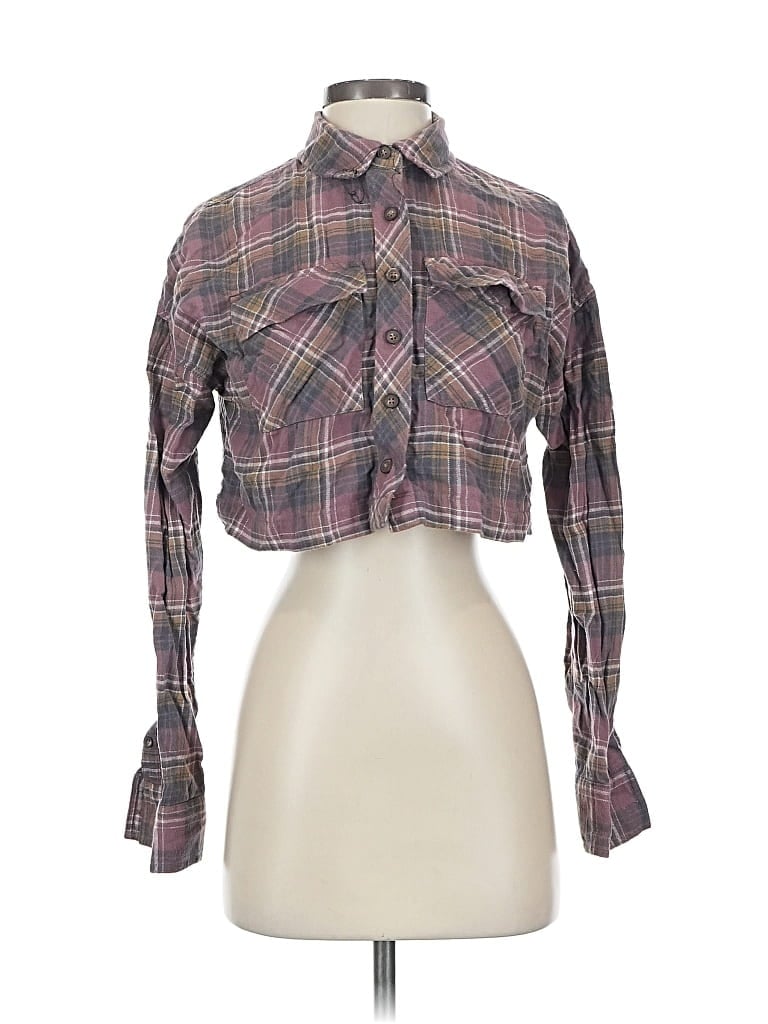 Pre-owned Arizona Jean Company Long Sleeve Blouse In Purple