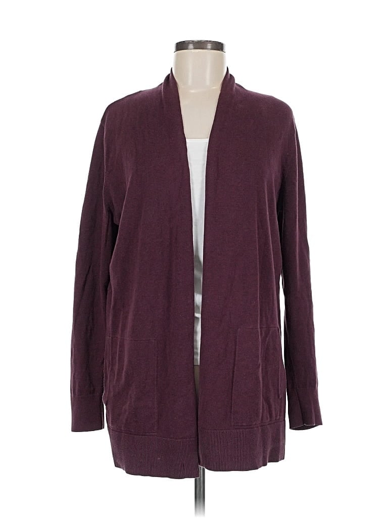 Click to view more detailed imagery on our partner's website Pre-owned Lands' End Cardigan Sweater In Burgundy