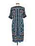 Chico's Print Blue Casual Dress Size Med (1) - photo 2