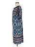 Chico's Print Blue Casual Dress Size Med (1) - photo 5