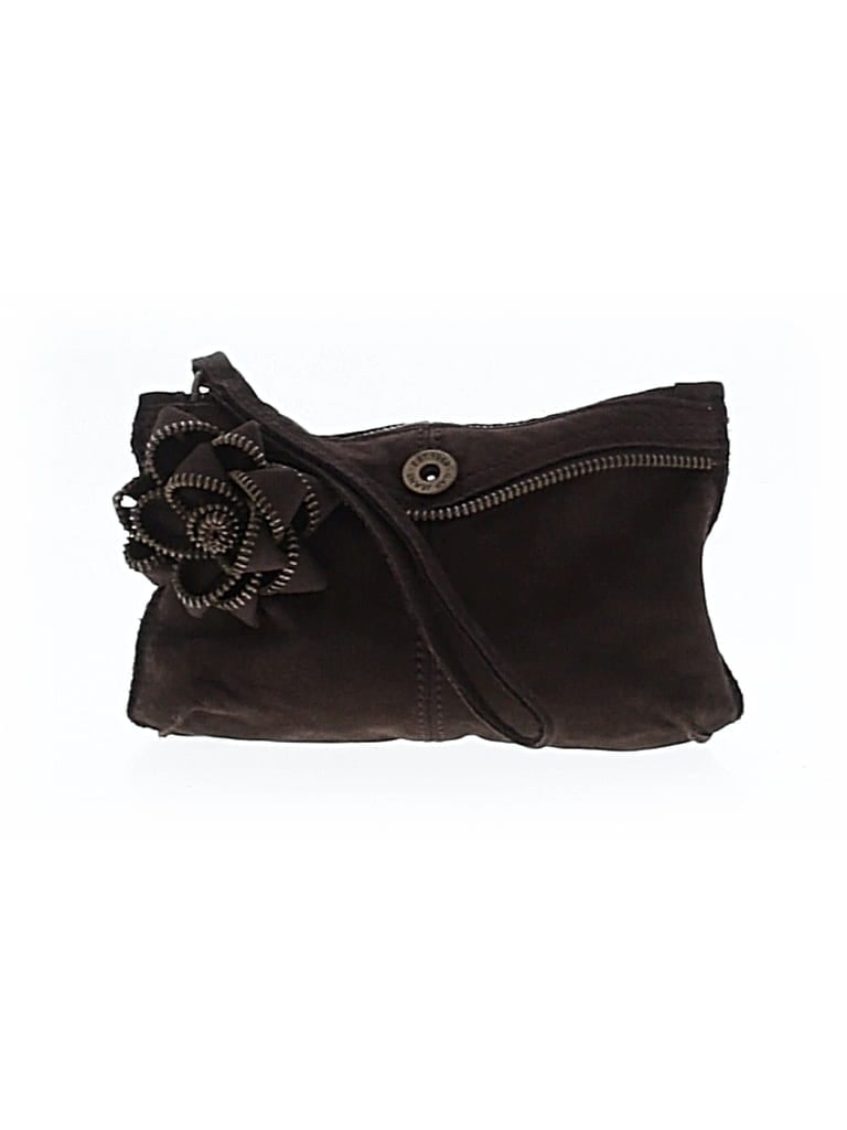 GAS JEANS Pre-owned Leather Wristlet In Brown