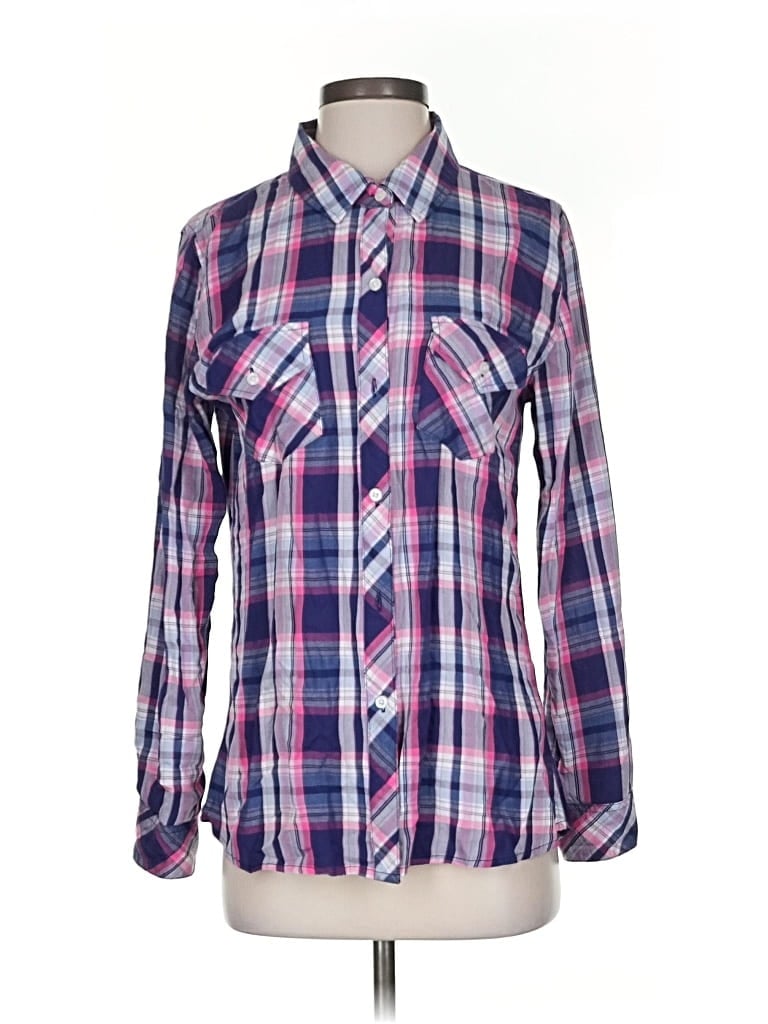 Pre-owned Rails Long Sleeve Polo Shirt In Purple