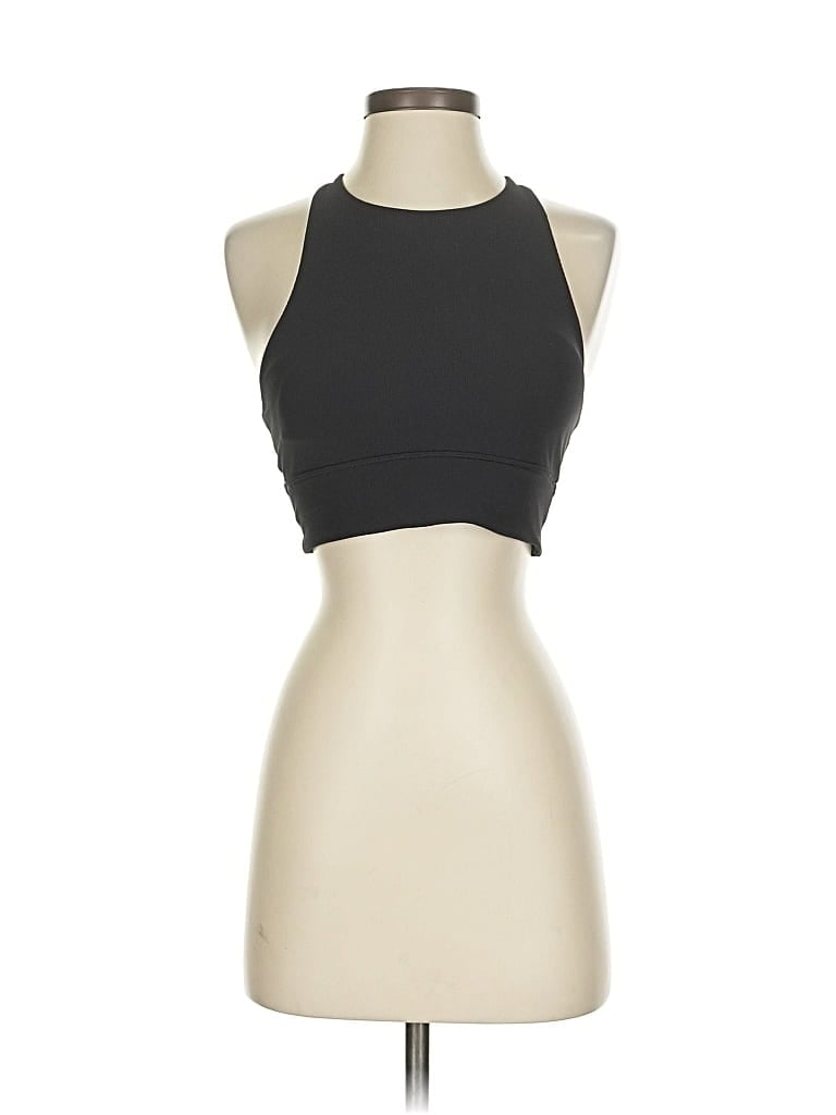 Pre-owned Lululemon Athletica Tank Top Black Halter Neckline Tops