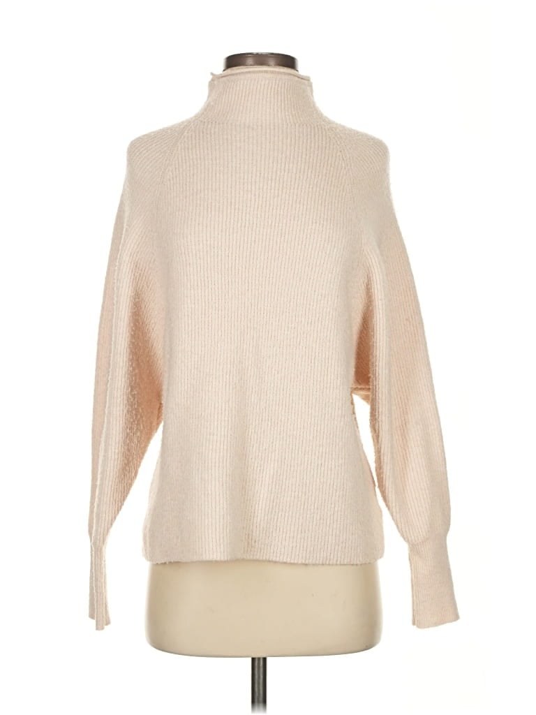 Pre-owned Express Turtleneck Sweater In White