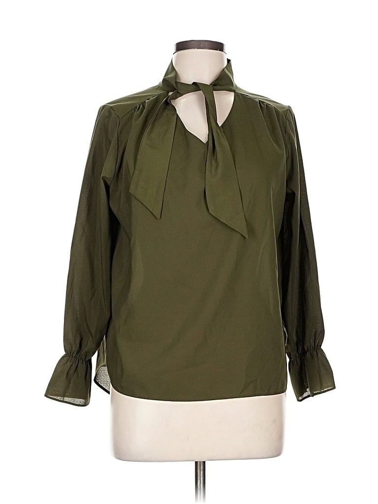 Pre-owned Assorted Brands 3/4 Sleeve Blouse In Green