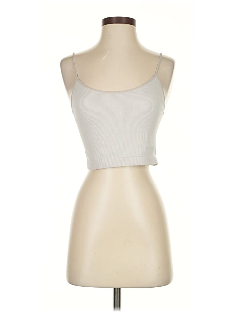Pre-owned Wild Fable Tank Top Silver Strapless Neckline Tops