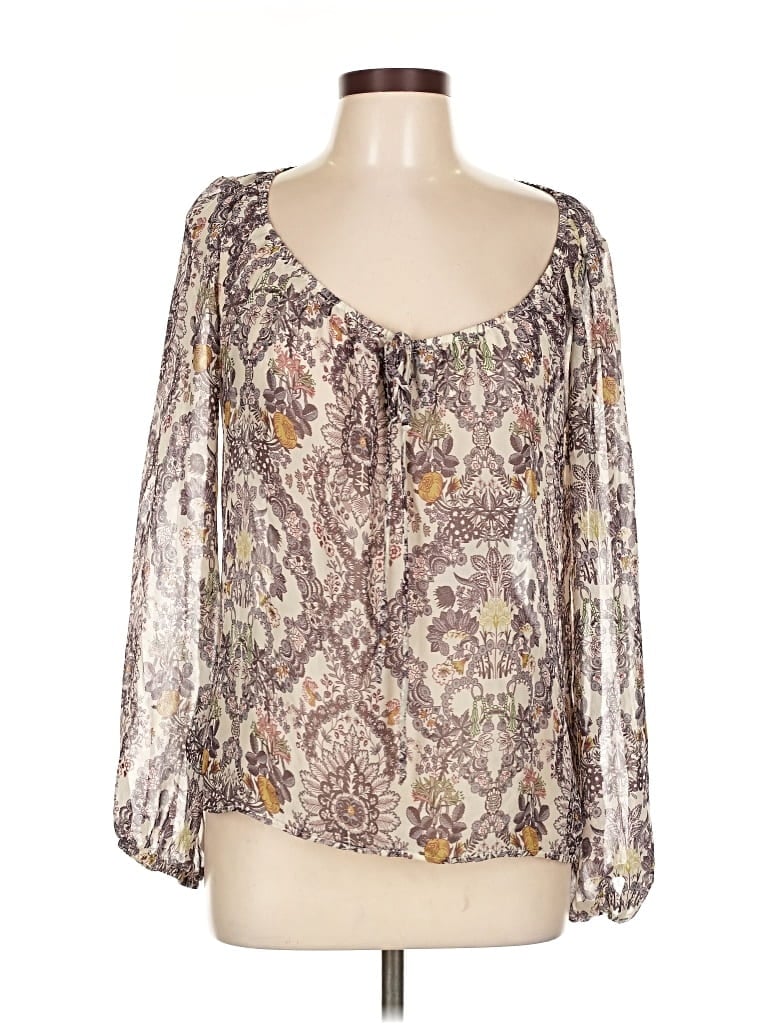 Pre-owned Delia's 3/4 Sleeve Blouse In Silver