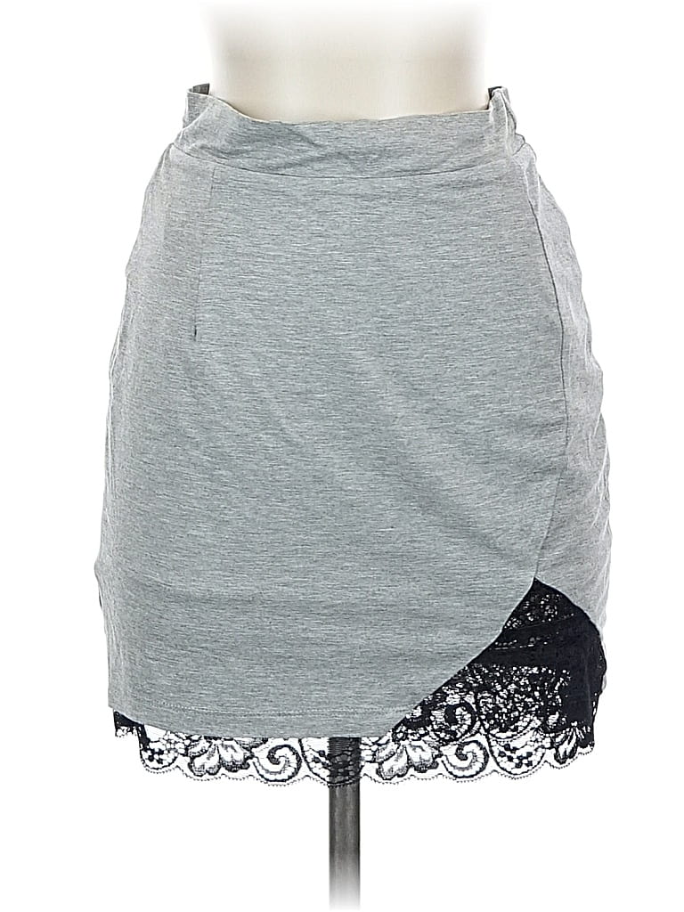 Pre-owned Fashion Nova Casual Skirt In Gray