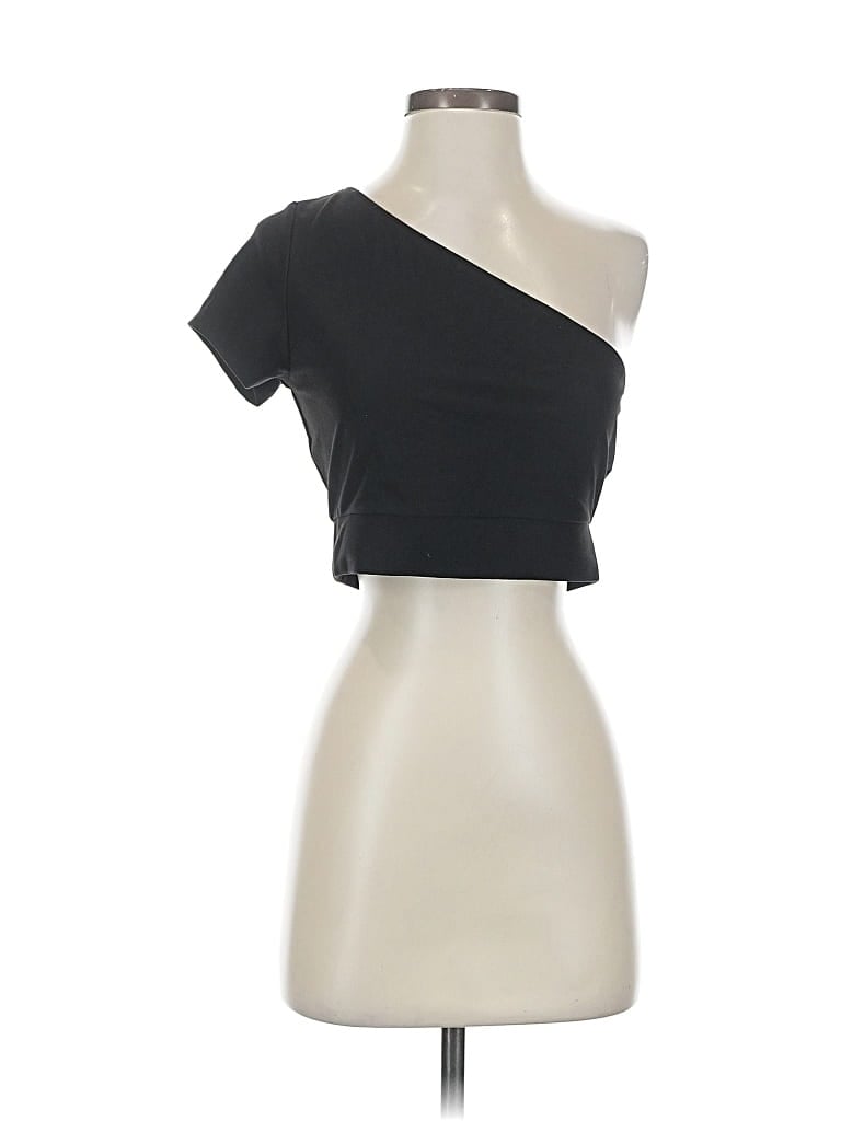 Victoria Sport Short Sleeve Top Black One Shoulder Neckline Tops In Multi