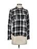 Paige 100% Viscose Plaid Gray Long Sleeve Button-Down Shirt Size S - photo 1