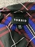 Torrid 100% Polyester Plaid Blue Long Sleeve Blouse Size Med Plus (00) - photo 6