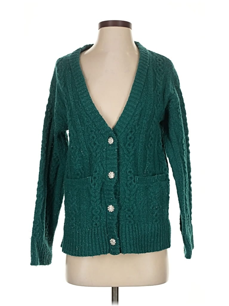 Pre-owned A New Day Cardigan Sweater In Green