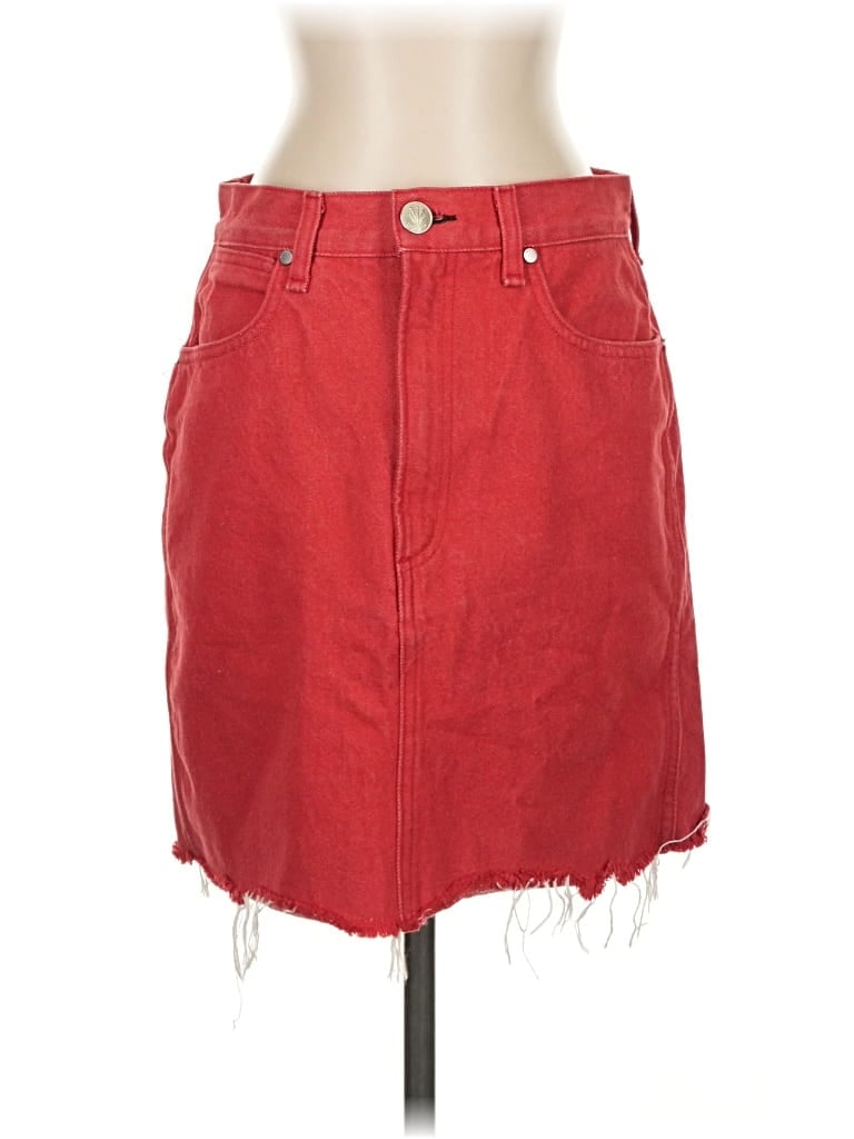 Pre-owned Rag & Bone Denim Skirt In Red