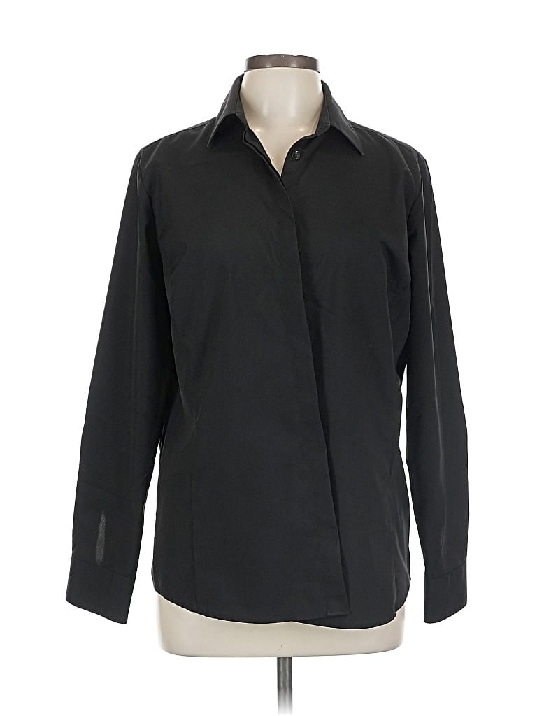 Pre-owned Edward Long Sleeve Blouse In Black