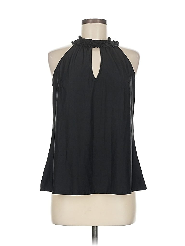 Pre-owned La Mer Luxe Sleeveless Blouse In Black