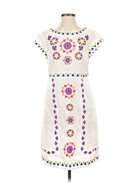 green emerald velvet dress Occasion Short Linen Dress-White Embroidery