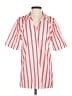 Harshman 100% Cotton Stripes Red Short Sleeve Blouse Size XS - photo 1