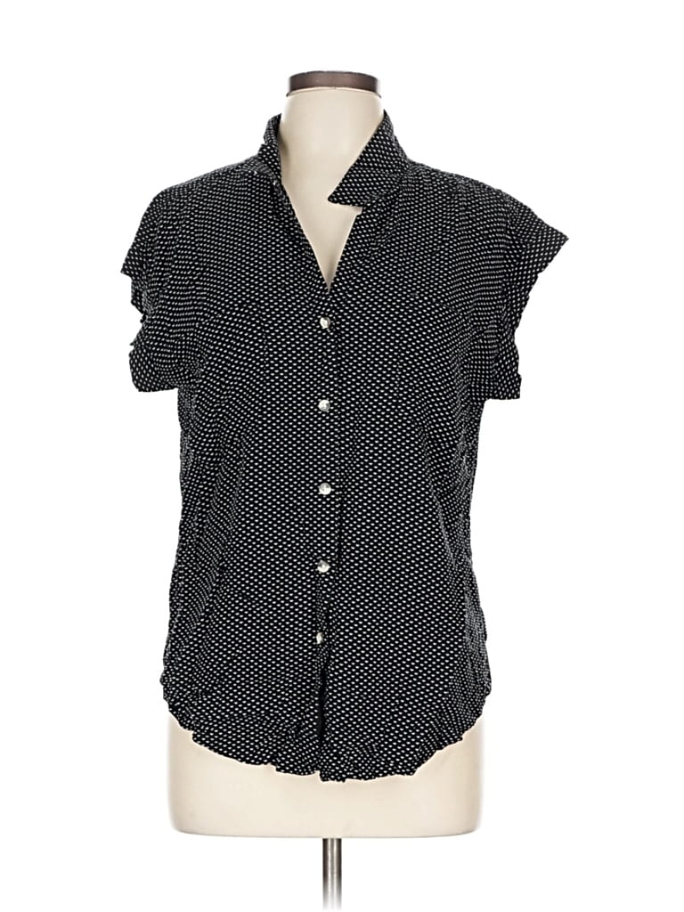 JACHS GIRLFRIEND Pre-owned Short Sleeve Blouse In Black