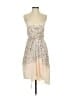 BCBGeneration 100% Polyester Paisley Tan Cocktail Dress Size XXS - photo 1