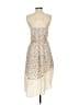 BCBGeneration 100% Polyester Paisley Tan Cocktail Dress Size XXS - photo 2