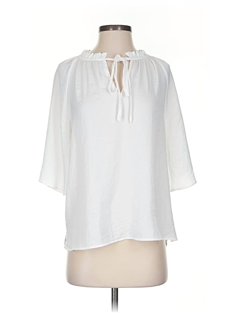 Pre-owned Vince Camuto 3/4 Sleeve Blouse In White