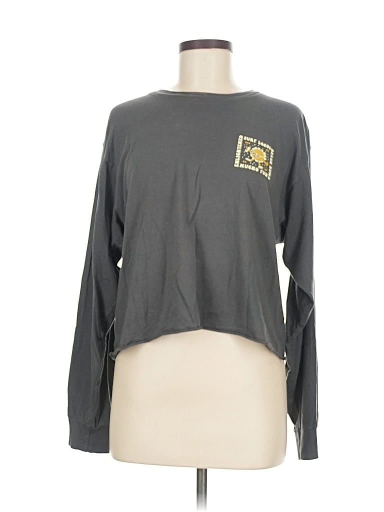 Pre-owned Assorted Brands Long Sleeve T-shirt In Gray