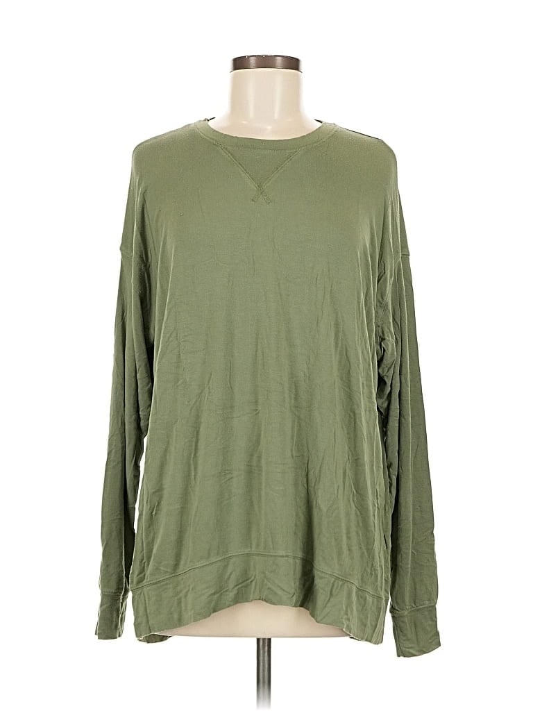 Pre-owned Old Navy Long Sleeve T-shirt In Green