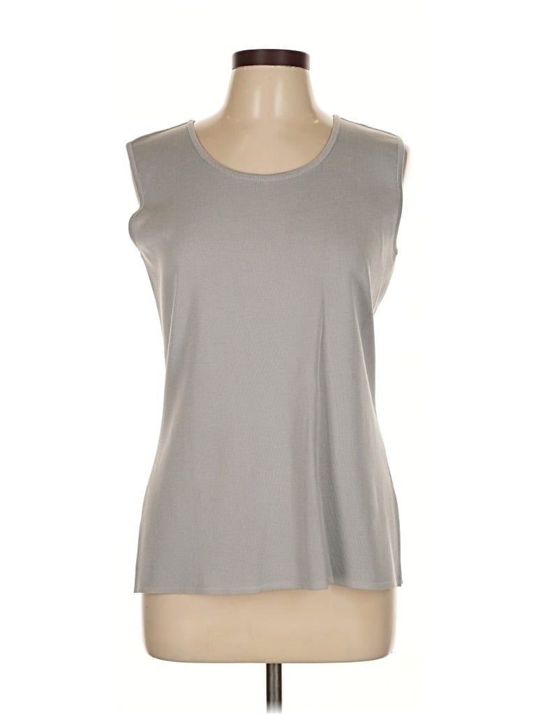 Pre-owned Misook Cardigan Sweater In Gray