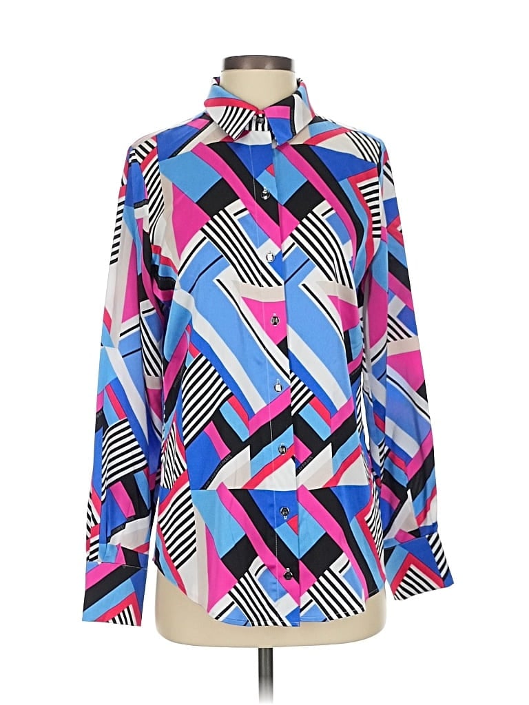 Pre-owned Karl Lagerfeld Long Sleeve Blouse In Blue