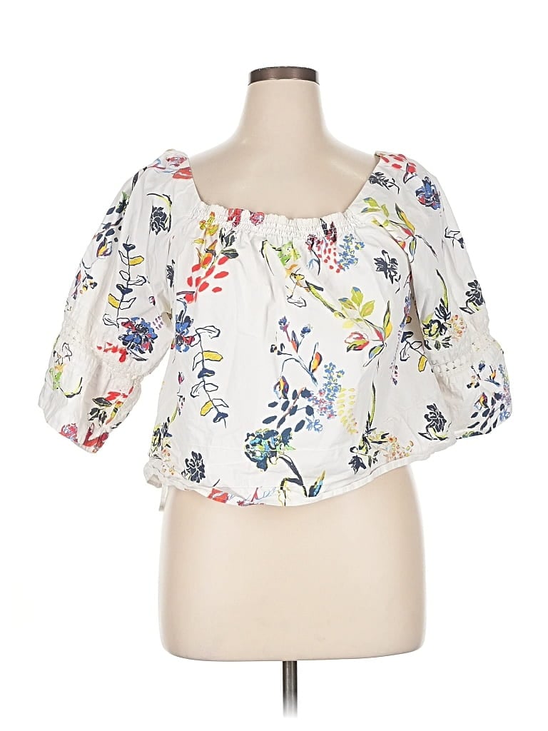 TANYA TAYLOR Pre-owned 3/4 Sleeve Blouse In White