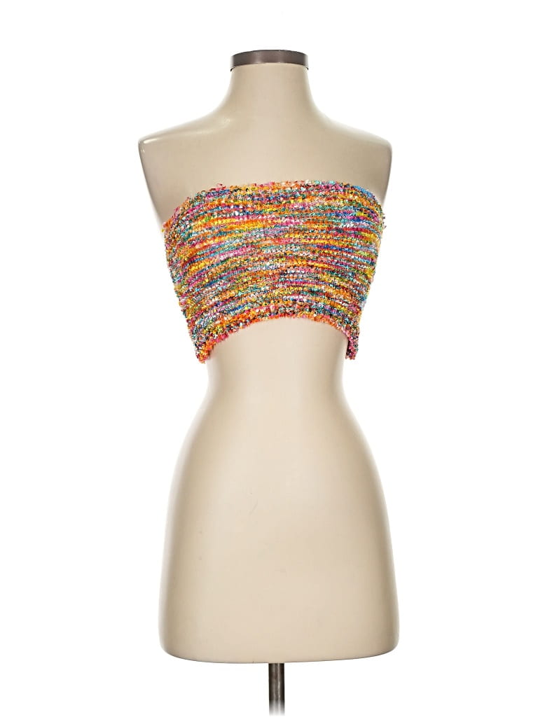 Click to view more detailed imagery on our partner's website Pre-owned Urban Outfitters Tube Top Orange Strapless Neckline Tops