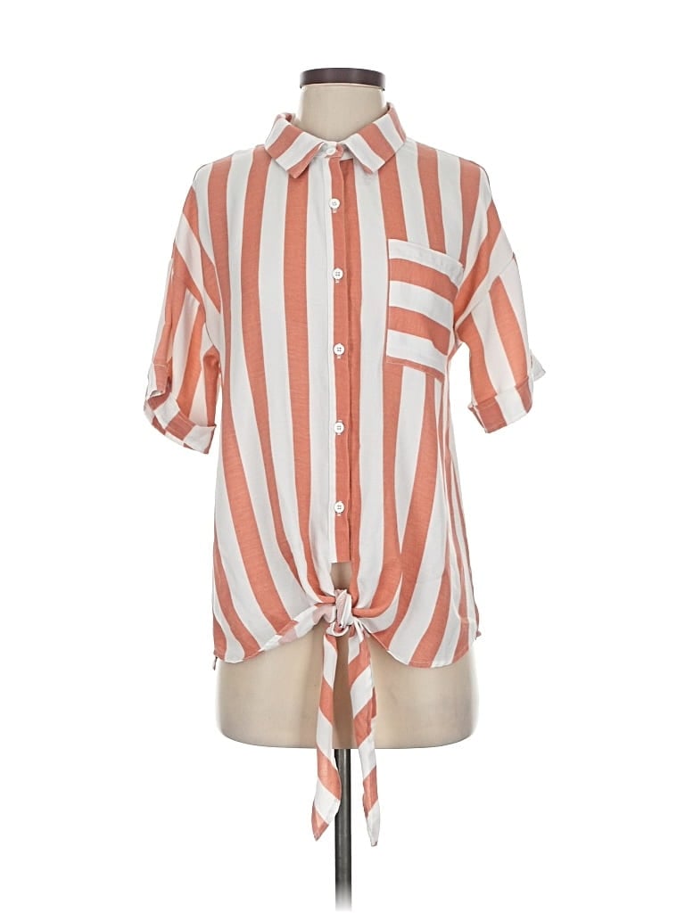 Pre-owned Roolee Short Sleeve Blouse In Orange