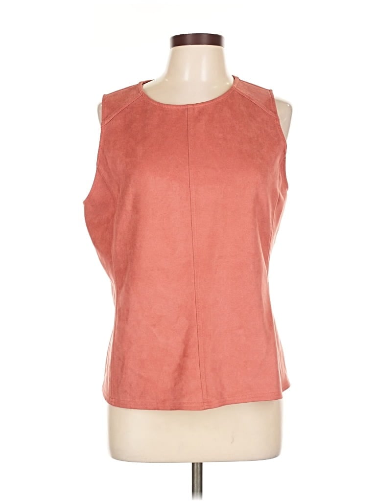 ANN TAYLOR Pre-owned Sleeveless Top Orange Boatneck Tops